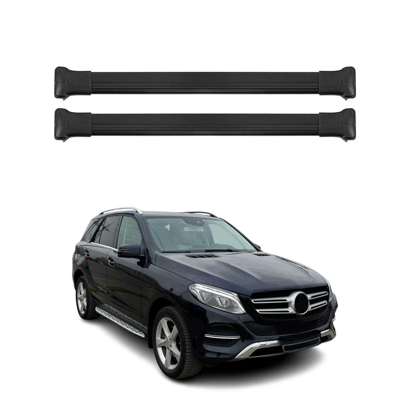 Dachträger Grundtäger für Mercedes GLE W166 2015-2019 75kg Alu Schwarz 2 tlg