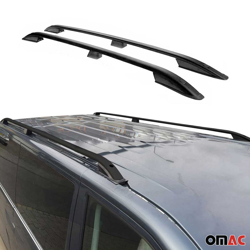 Dachreling Dachträger für Peugeot 3008 2016-2019 Schwarz Aluminium 2 tlg