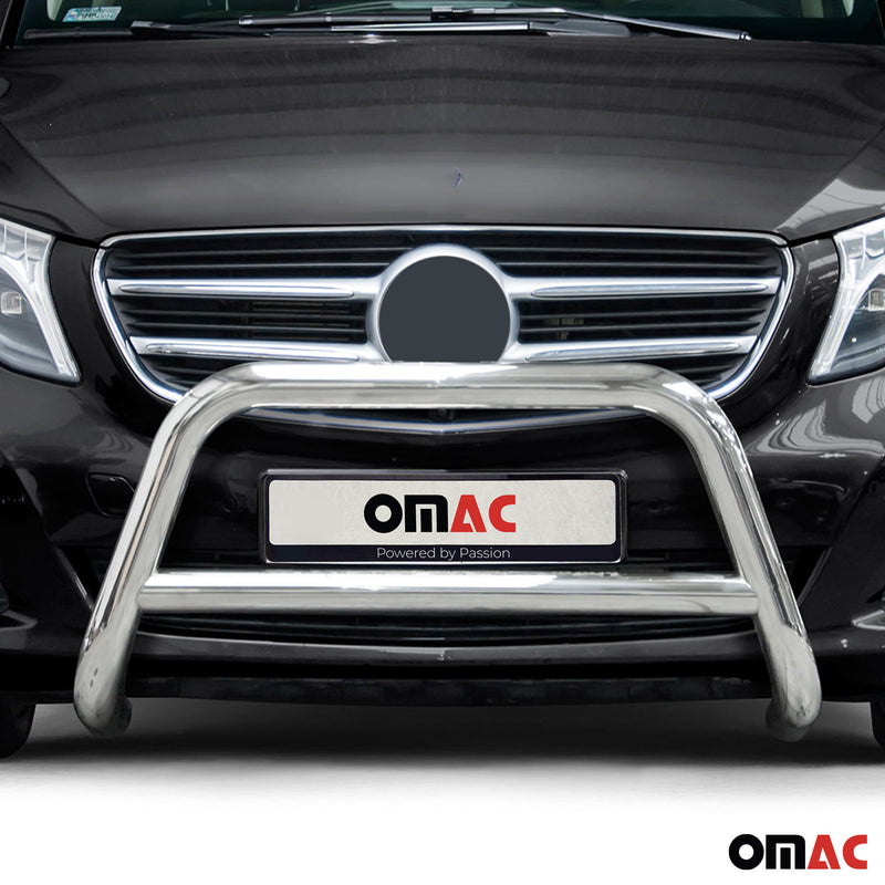 Frontbügel Frontschutzbügel für Mercedes Klasse 2014-2025 ABE Stahl Silber