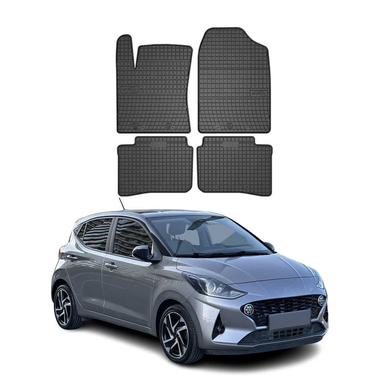 OMAC Gummi Fußmatten für Hyundai i10 2019-2025 Automatten Gummi Schwarz 4tlg