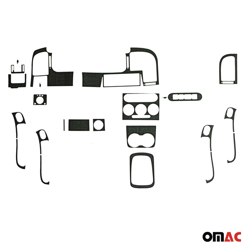 Innenraum Dekor Cockpit für Opel Zafira 1998-20052 Aluminium Optik 21tlg