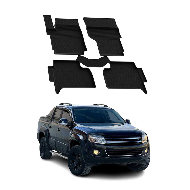 Fußmatten 3D Automatten Gummimatten für VW Amarok 2010-2020 Gummi Schwarz 5tlg