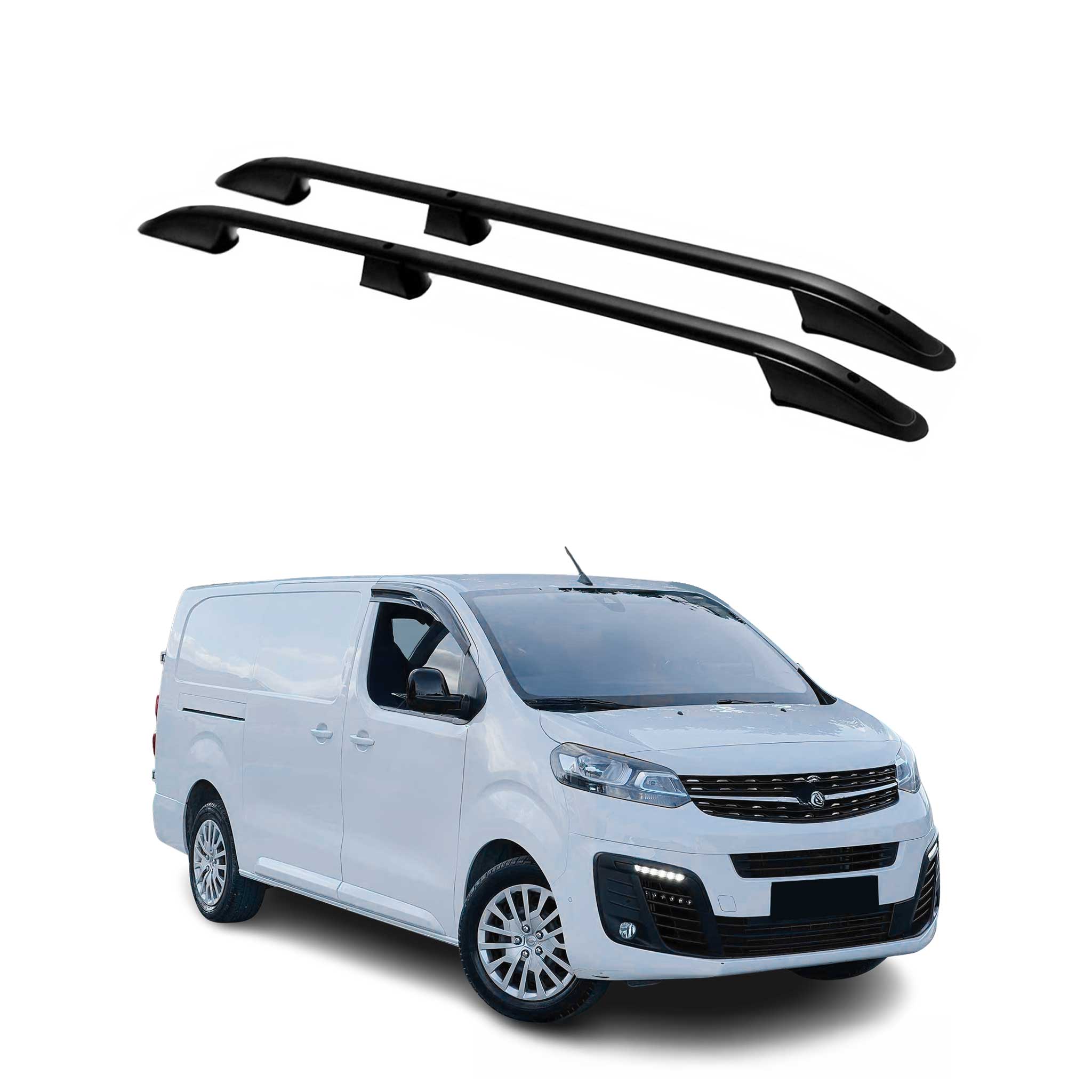 Dachreling Dachgepäckträger für Opel Vivaro C 2019-2026 Langer L3 Alu Schwarz