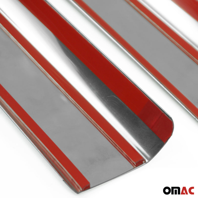 Door sill trims for VW T-Roc 2017-2025 stainless steel chrome 2x