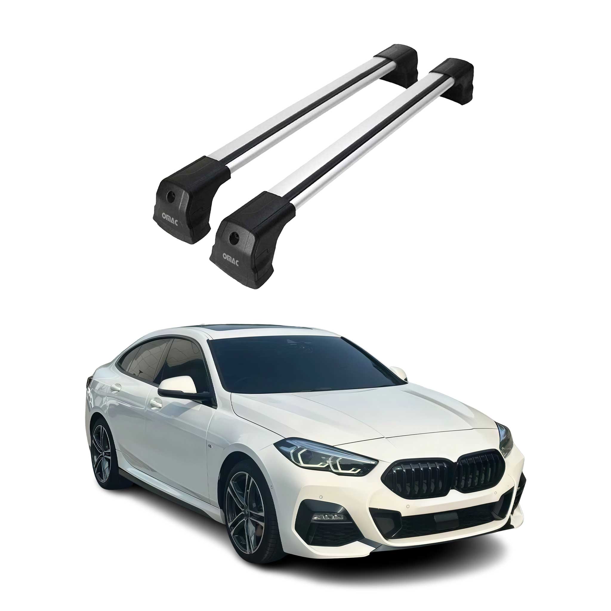 Dachträger Gepäckträger für BMW 1er F40 2019-2024 Grundträger Alu Silber 2x