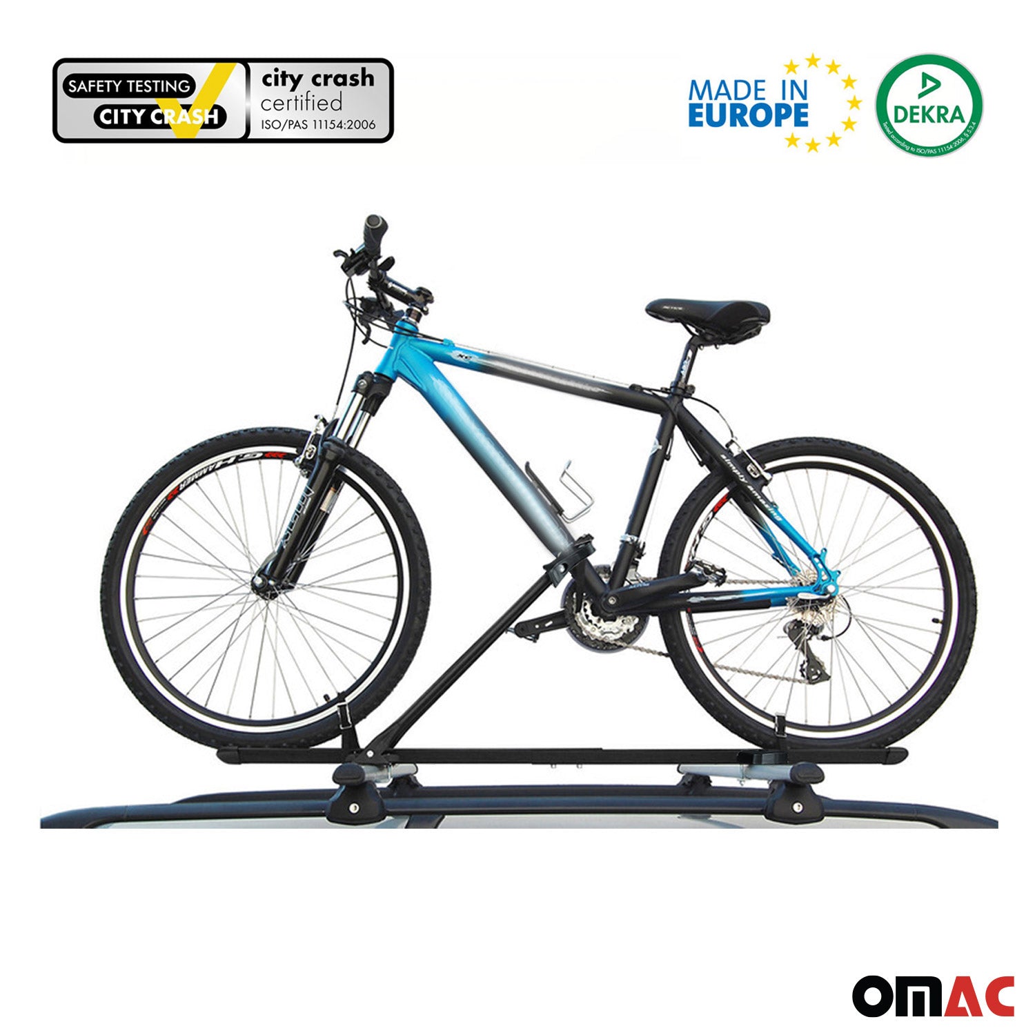 Fahrradträger Dachfahrradträger bis 17kg Aluminium Schwarz Fahrradhalter 3tlg