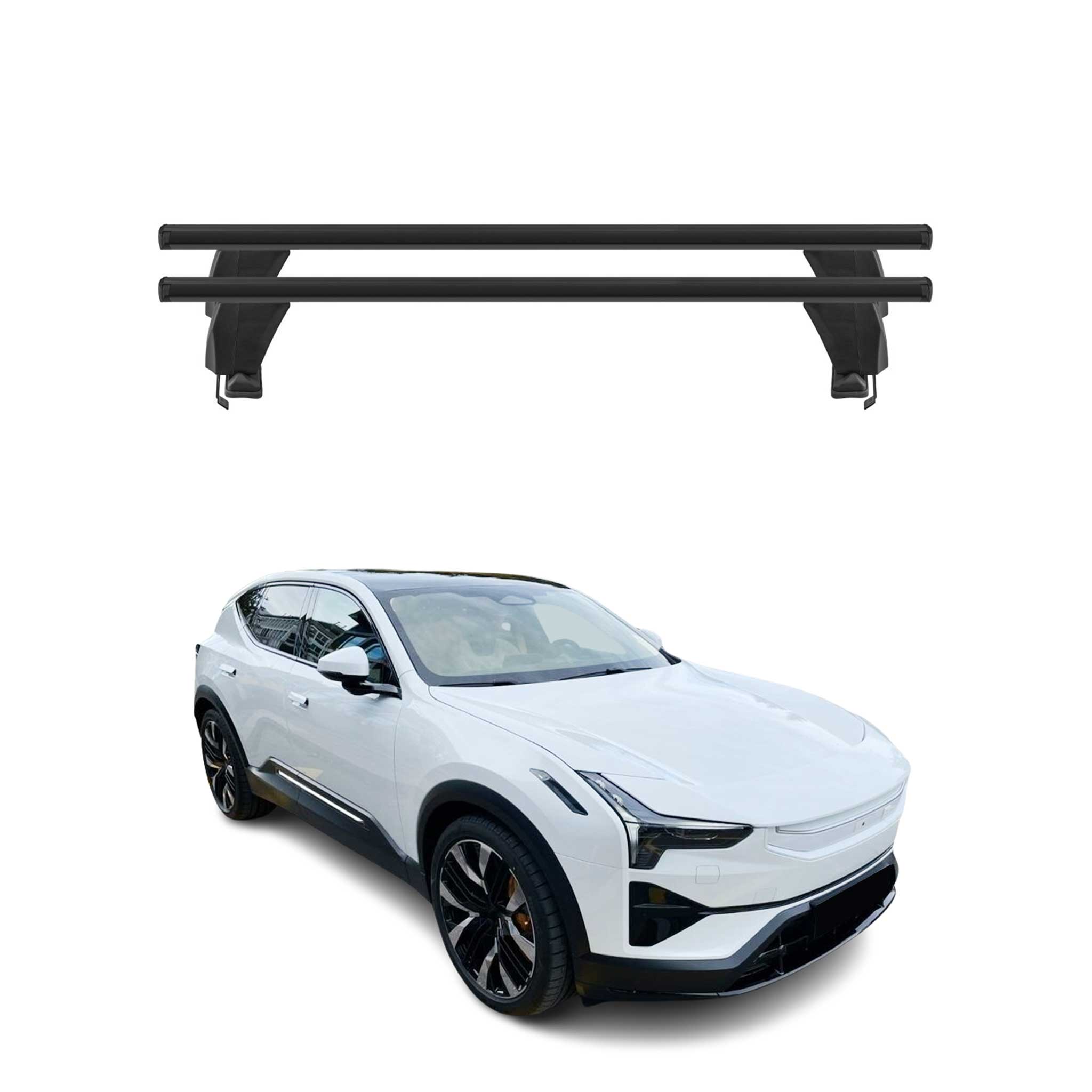 Menabo Dachträger Grundträger für Polestar 2 2020-2026 Alu Schwarz 2tlg