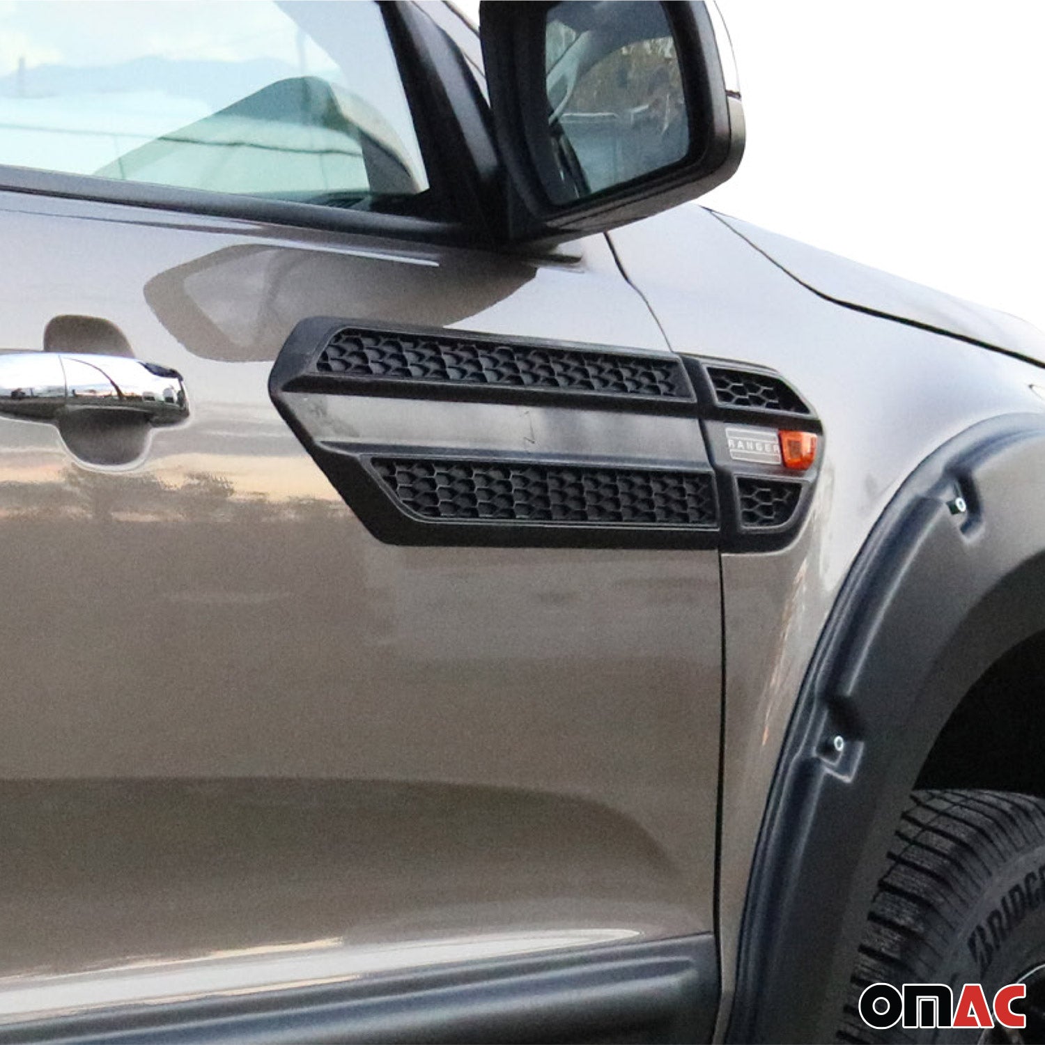 Seitentürleiste Türschutzleiste für Ford Ranger T6 XLT FL 2015-2022 ABS Schwarz