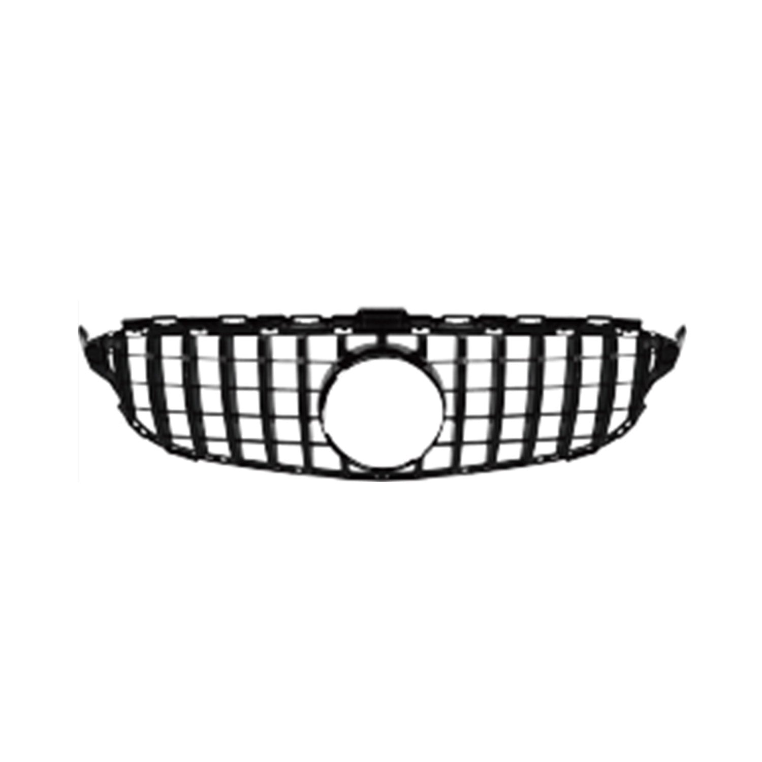 Kühlergrill Grill Frontgrill für Mercedes C Klasse W205 2015-2018 GT Schwarz