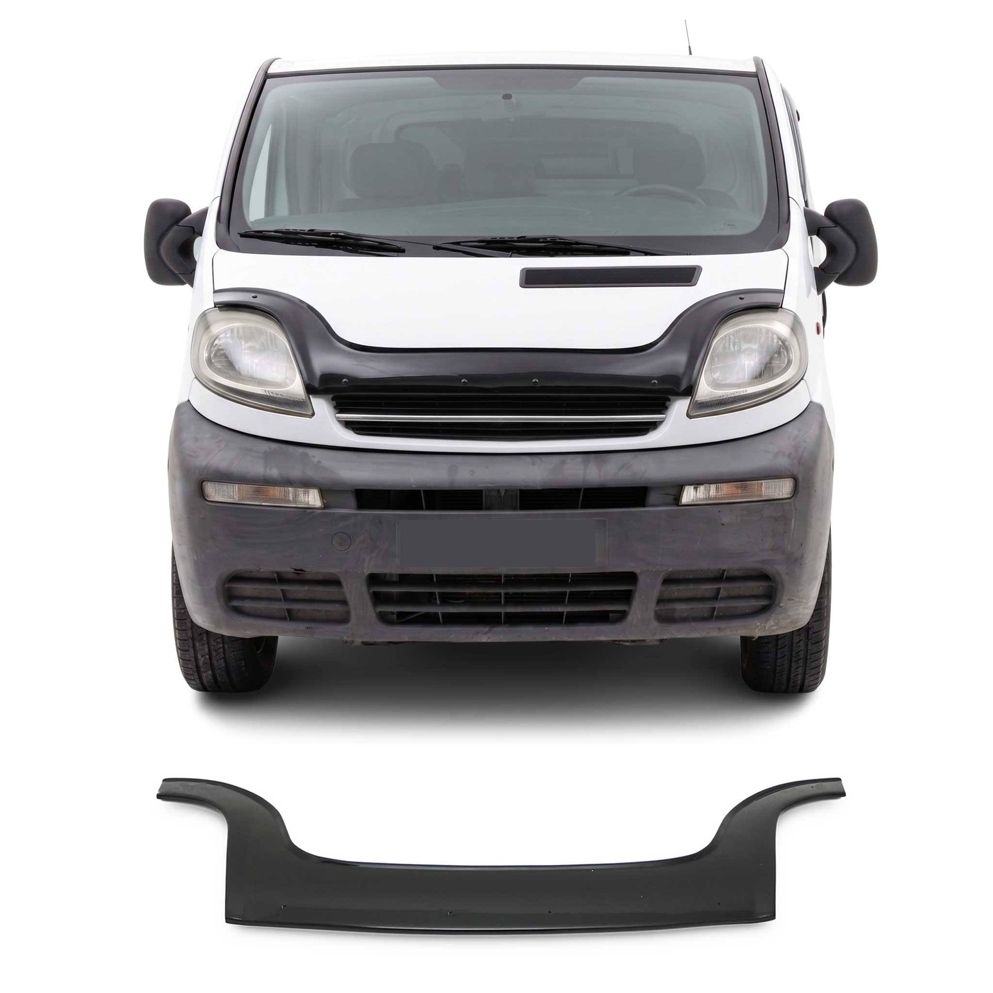 Motorhaube Deflektor Insektenschutz für Renault Trafic 2001-2014 Dunkel