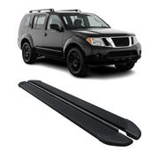 Seitenschweller Trittbretter Schweller für Nissan Pathfinder 2005-12 Alu Schwarz