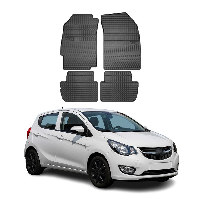 OMAC Gummi Fußmatten für Opel Karl 2015-2019 Automatten Gummi TPE Schwarz 4tlg