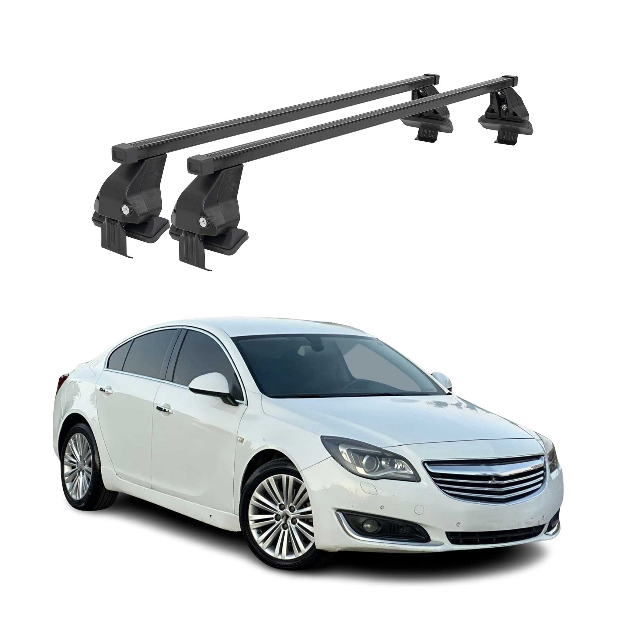 Menabo Dachträger Grundtäger für Opel Insignia A 2008-2017 50kg Stahl Schwarz 2x