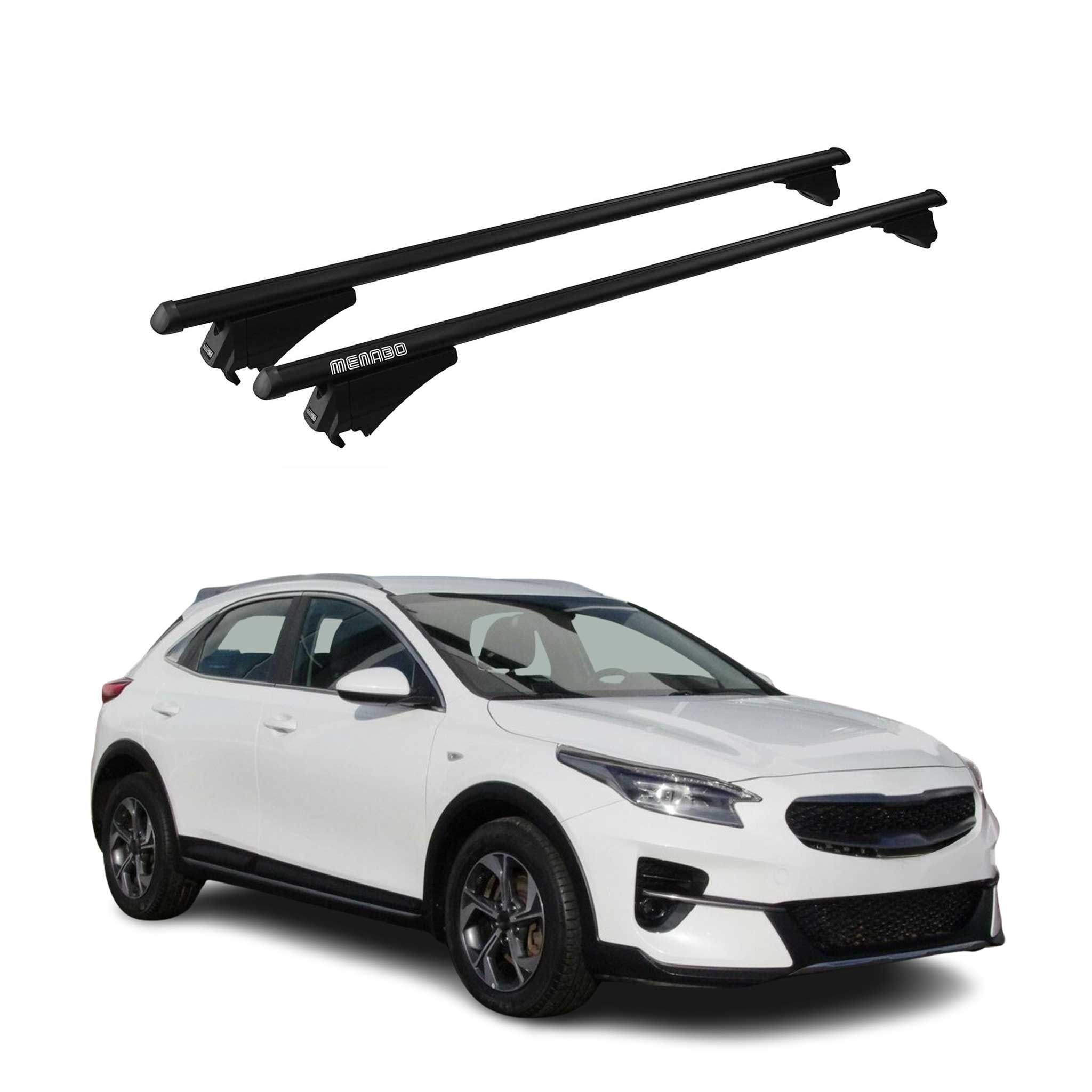 Menabo Dachträger Grundtäger für Kia XCeed 2019-2026 75kg Alu Schwarz 2 tlg