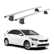 Alu Dachträger für Kia Cee'd III 2018-2026 TÜV T-Nut Abschließbar 2tlg Silber