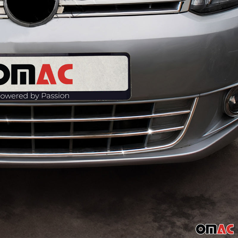 Kühlergrill Leisten Grillleisten für VW Caddy 2010-2015 Edelstahl Silber 3tlg