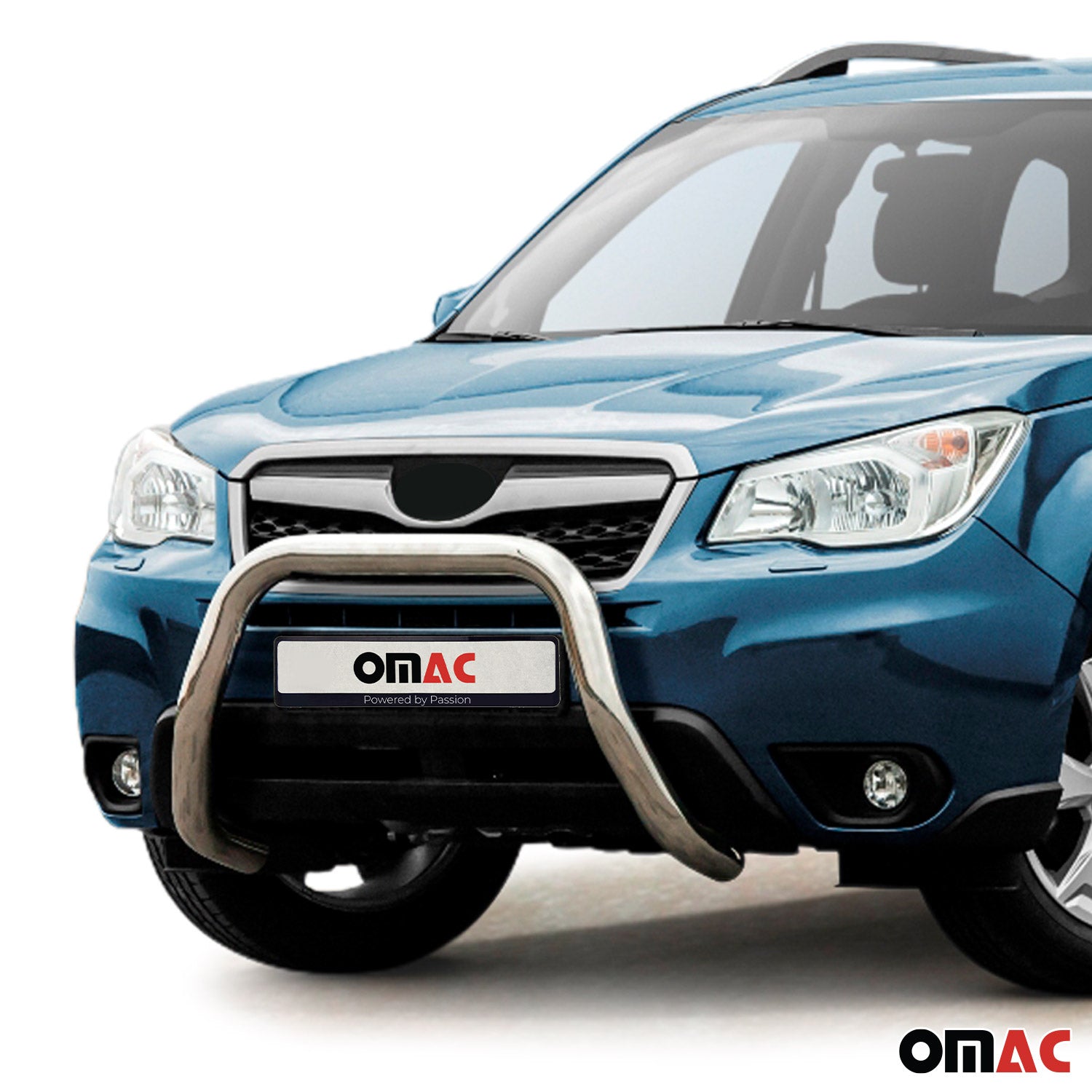 Frontbügel Frontschutzbügel für Subaru Forester IV 2013-2018 ABE Stahl Silber