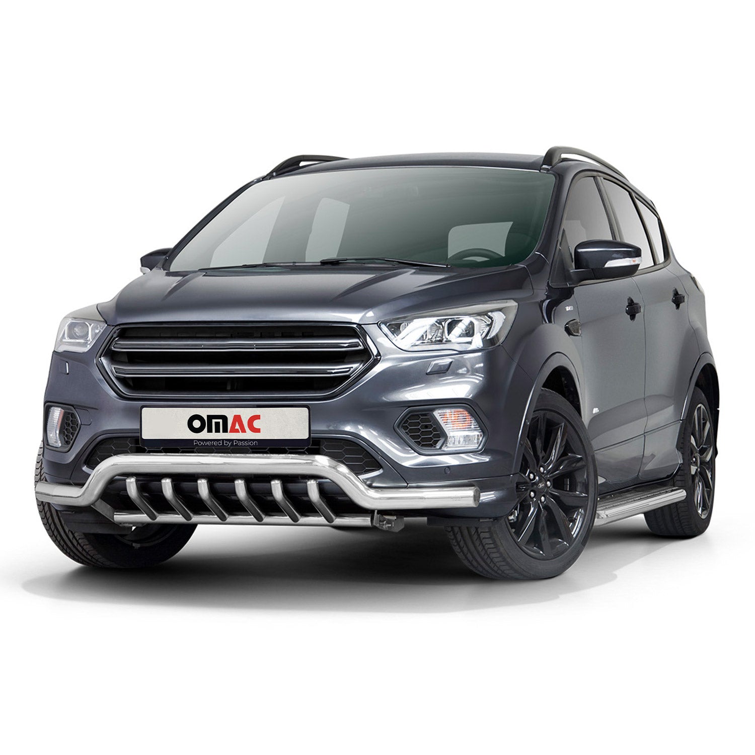 Frontschutzbügel Frontbügel für Ford Kuga II 2017-2019 FL mit ABE Stahl Silber