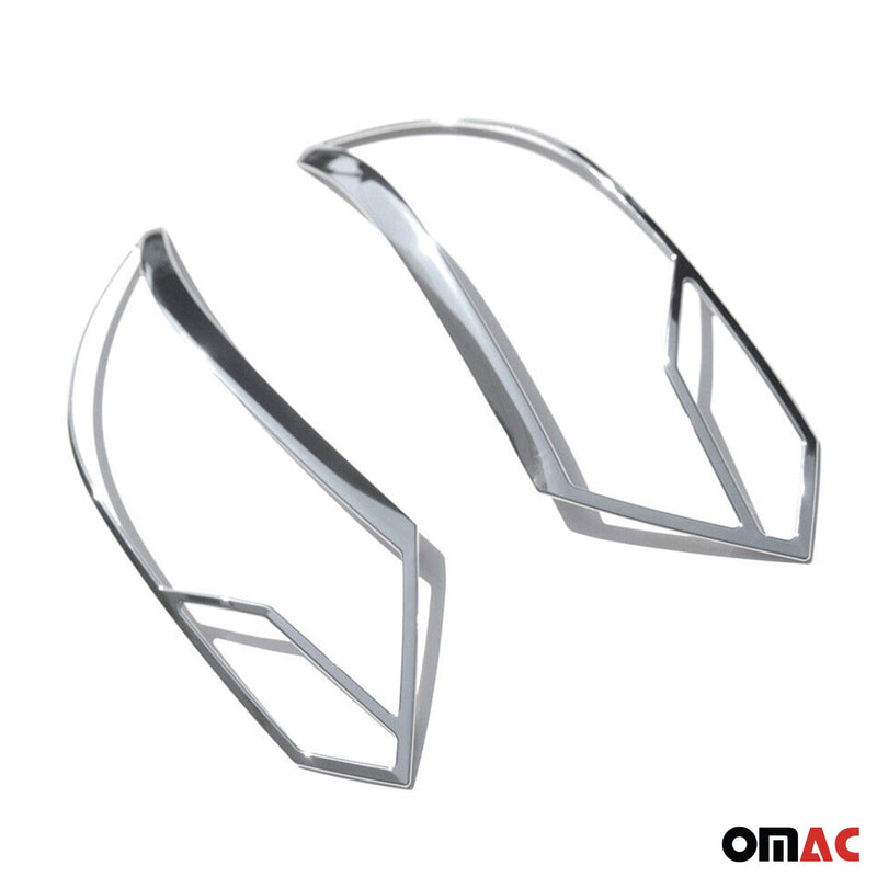 Scheinwerfer Leisten Scheinwerferblende für VW Tiguan 2011-2016 Chrom ABS 2tlg