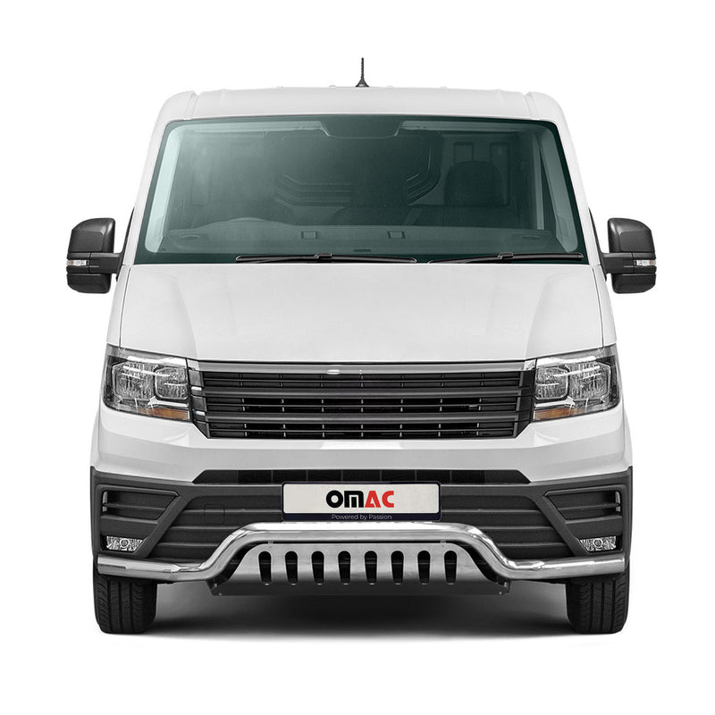 Frontbügel Frontschutzbügel für VW Crafter 2017-2024 Edelstahl mit ABE Silber