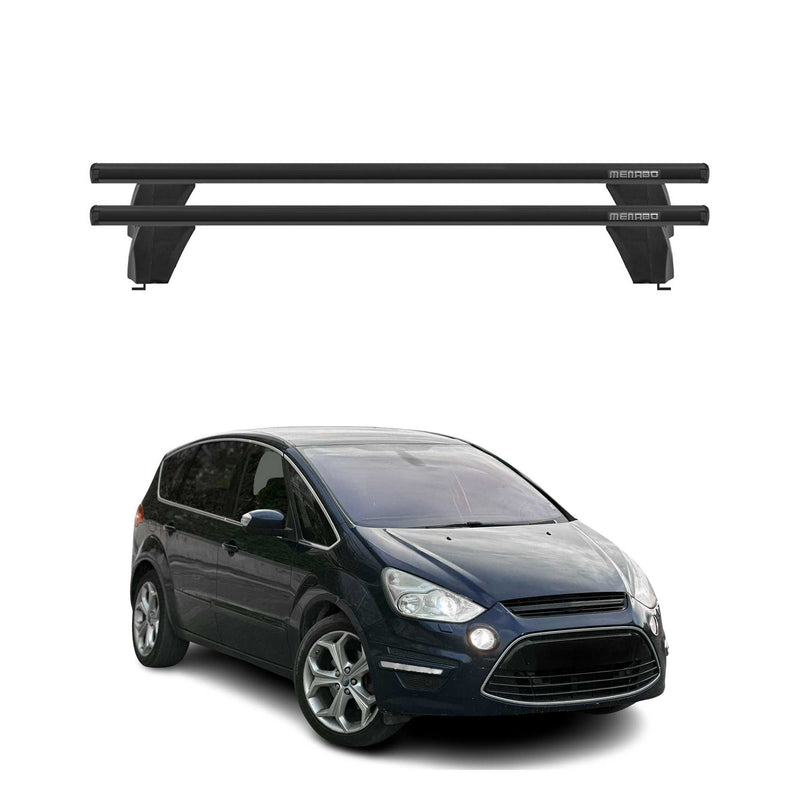 Menabo Dachträger Grundtäger für Ford S-Max 2006-2014 75kg Alu Schwarz 2 tlg