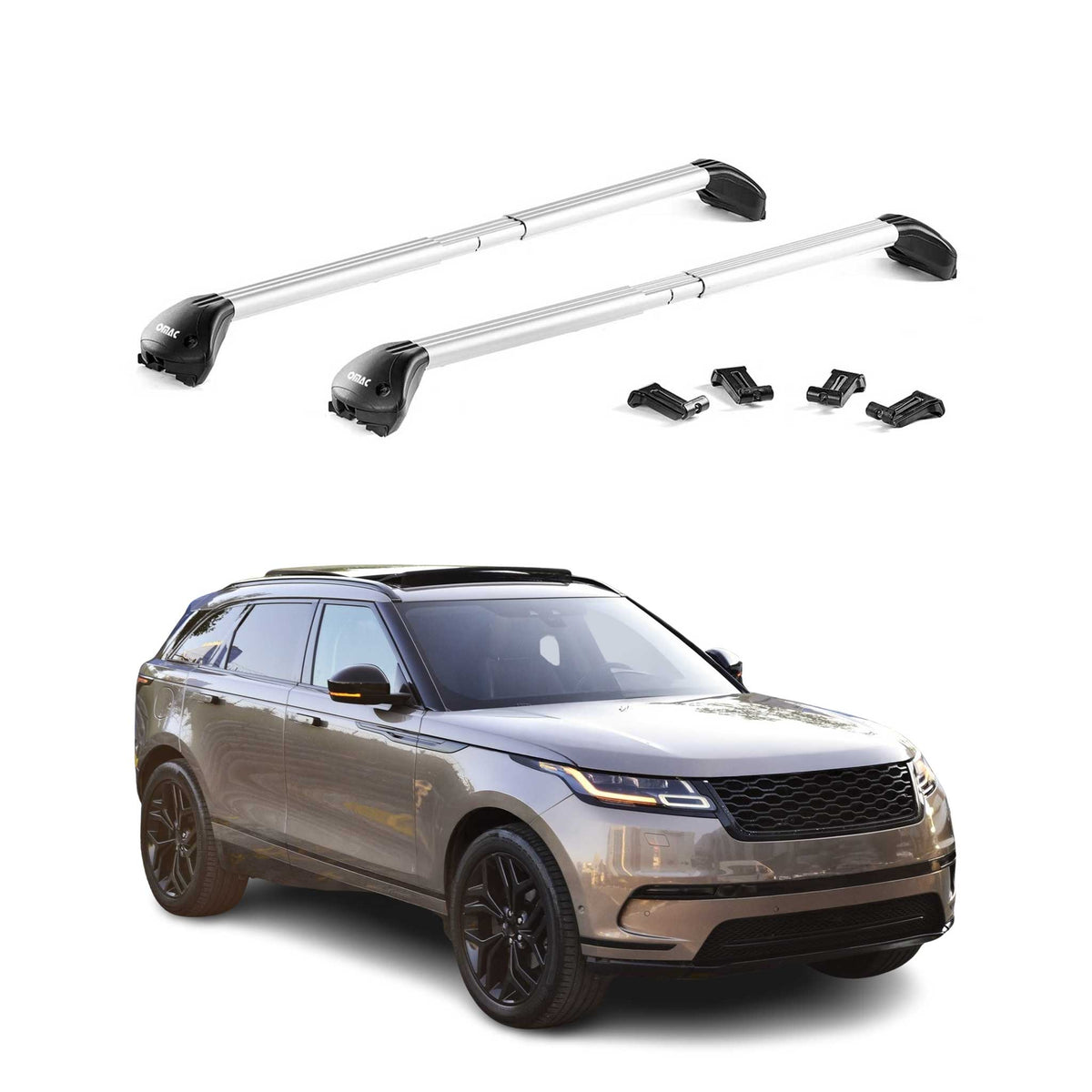 Dachträger für Land Rover Range Rover Velar 2017-2026 100kg Alu Silber 2x ABE