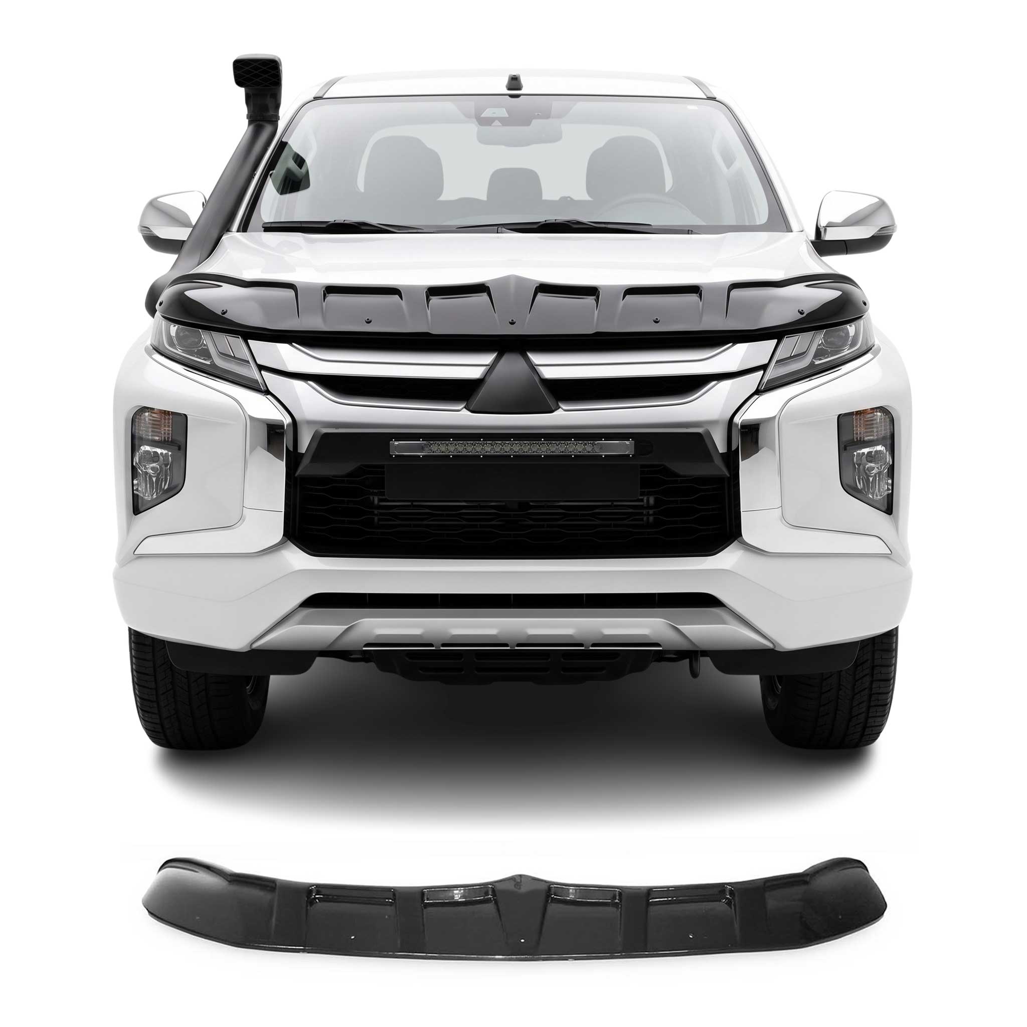 Motorhaube Deflektor Insekten Steinschlagschutz für Mitsubishi L200 2019-26 ABS