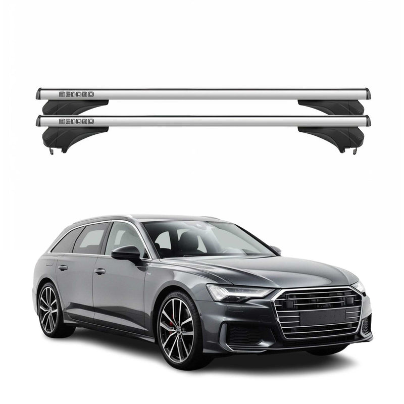 Menabo Dachträger Grundtäger für Audi A6 4A Avant 2018-2025 Aluminium Silber 2x