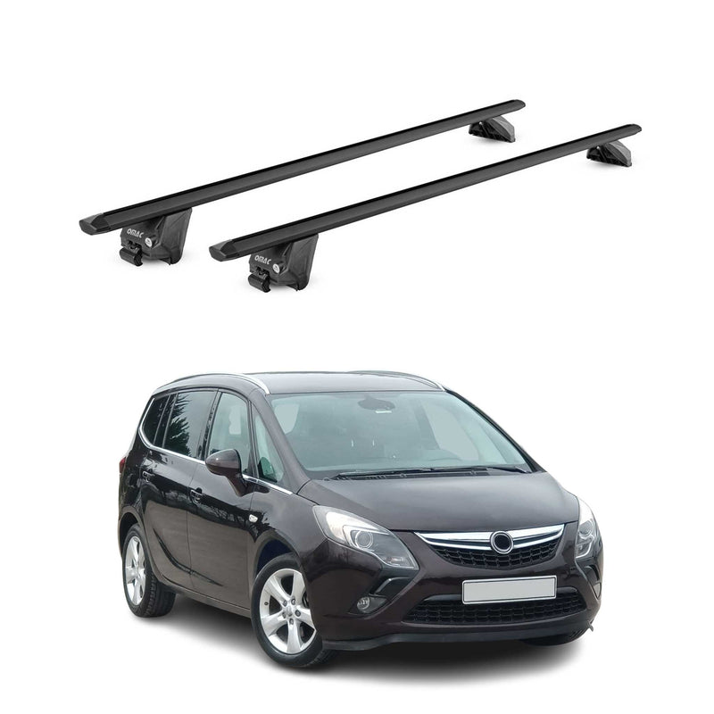 Dachträger Grundtäger für Opel Zafira C Tourer 2011-2019 100kg Alu Schwarz ABE