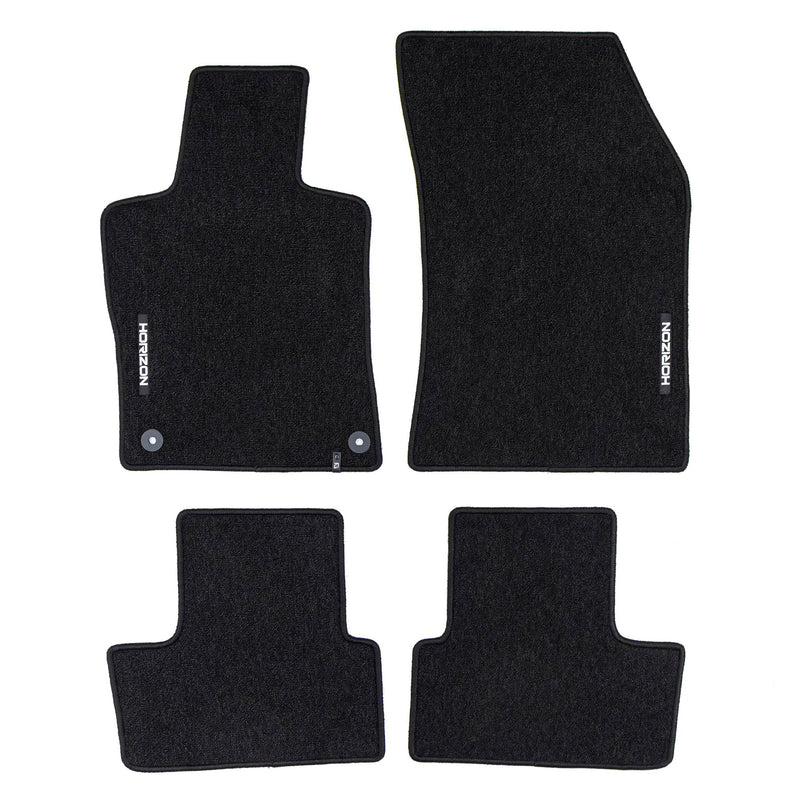 Velours Fußmatten für DS 4 II 2021-2025 Autoteppich Automatten Schwarz 4 tlg