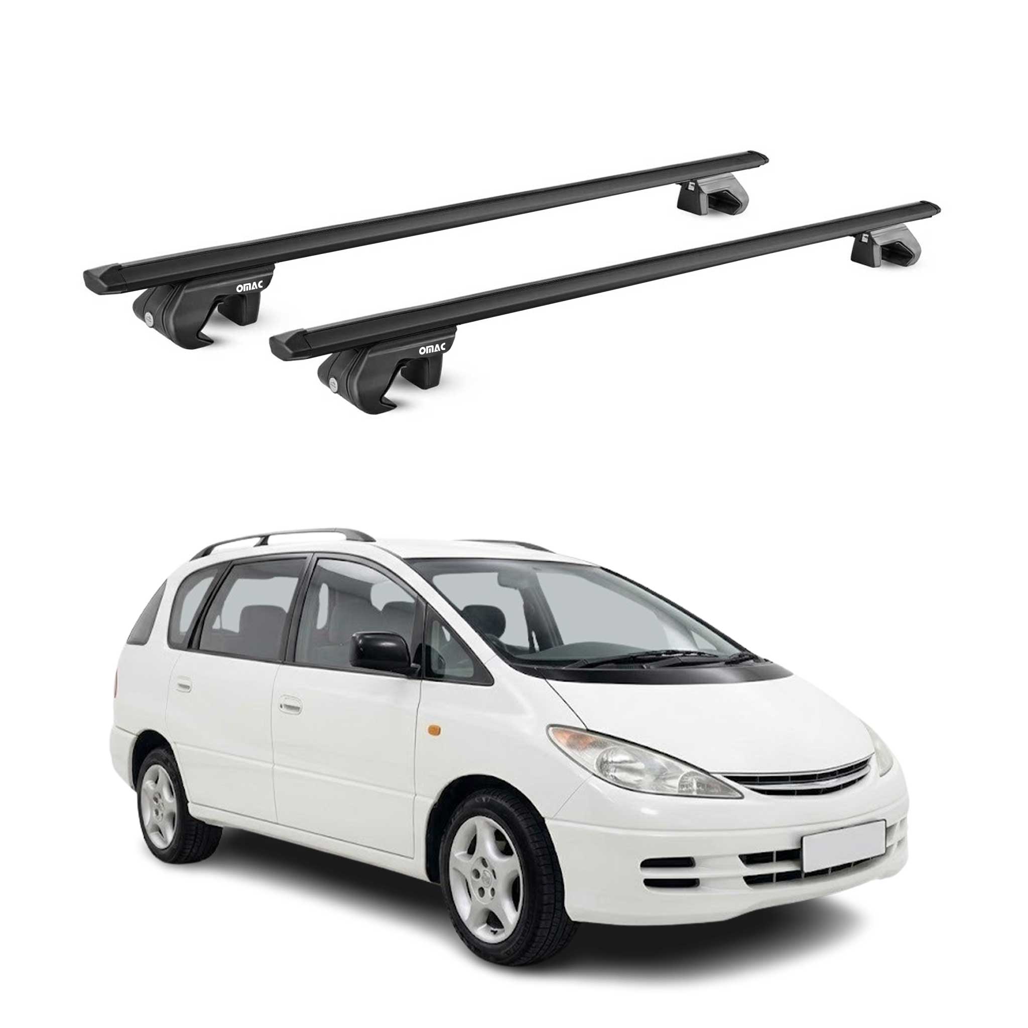 Dachträger Grundtäger für Toyota Previa II 2000-2005 90kg Alu Schwarz ABE