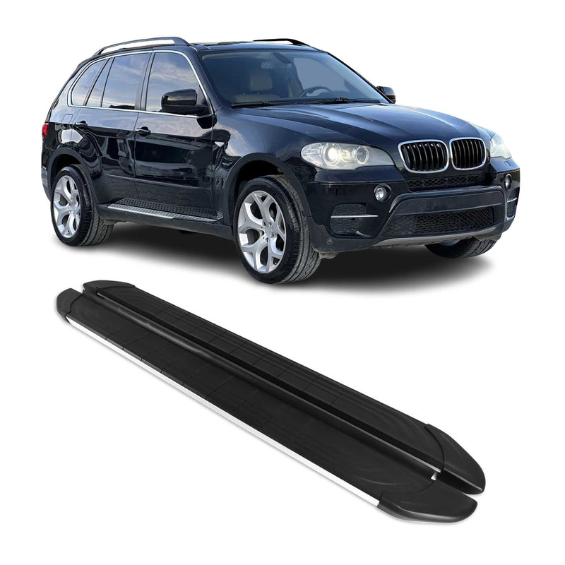 Trittbretter Seitenschweller für BMW X5 E70 2006-2013 Aluminium Schwarz Silber