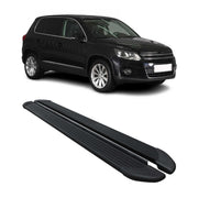 Seitenschweller Trittbretter Schweller für VW Tiguan 2007-2016 Aluminium Schwarz
