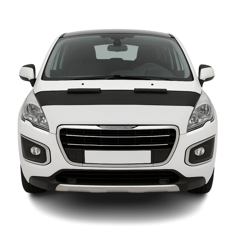 Haubenbra Steinschlagschutz für Peugeot 3008 Limo 2009-2016 Schwarz Halb