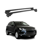 Dachträger für VW Touareg 2010-2018 Gepäckträger Grundträger Alu Schwarz 2x