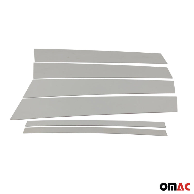 B-pillar door pillar trim for Opel Corsa F 2019-2025 stainless steel silver 6 pieces