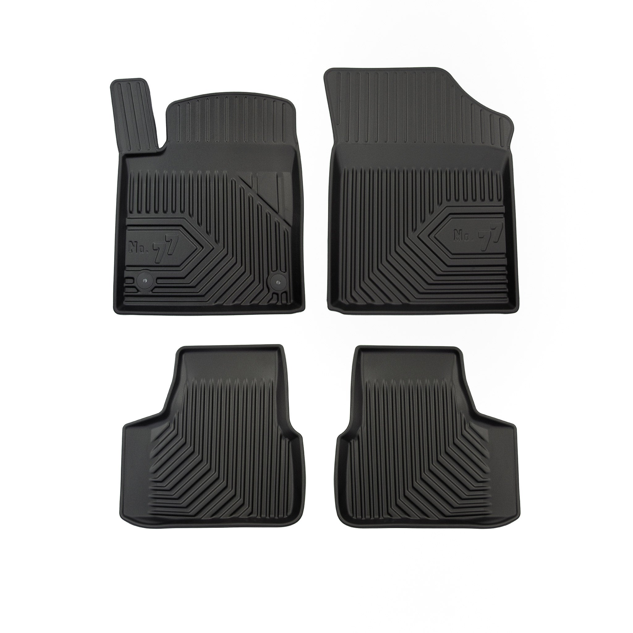 Fußmatten Gummimatten No.77 für Seat Mii 2011-2019 TPE Gummi Schwarz 4 Teile