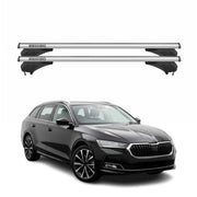 Menabo Dachträger für Skoda Superb 3Y Kombi 2024-2026 Aluminium Silber 2 tlg