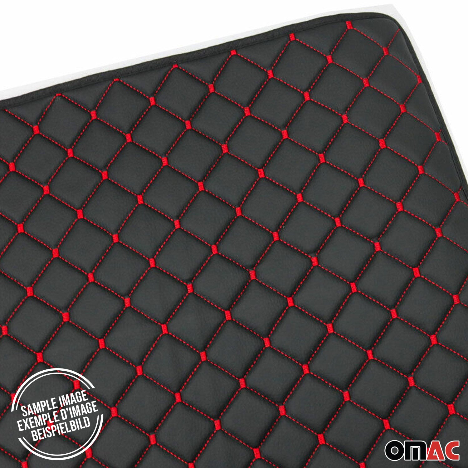 Kofferraummatte Kunstleder für Renault Captur 2013-2019 Schwarz Rot