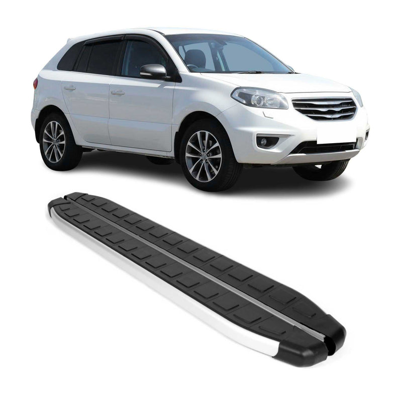 Schweller Seitenbretter Trittbretter für Renault Koleos 2008-2015 Alu Schwarz