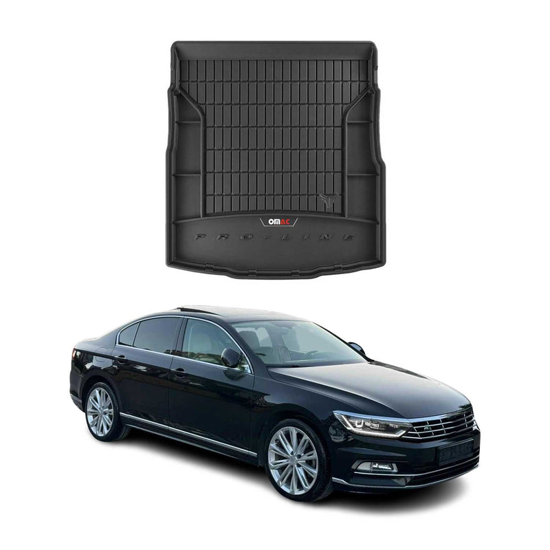 OMAC Gummi Kofferraumwanne für VW Passat B8 Limousine 2014-2019 TPE Schwarz