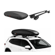 Carbonlook Dachbox 400L + Alu Dachträger Hyundai Tucson III 2016-2021 Schwarz
