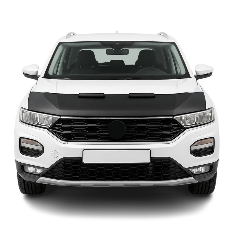 Haubenbra Steinschlagschutz Bonnet Bra für VW T-Roc 2017-2025 Schwarz Halb