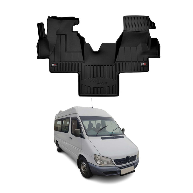 OMAC Gummi Fußmatten für Mercedes Sprinter W901 1995-2006 Premium TPE Schwarz 1x