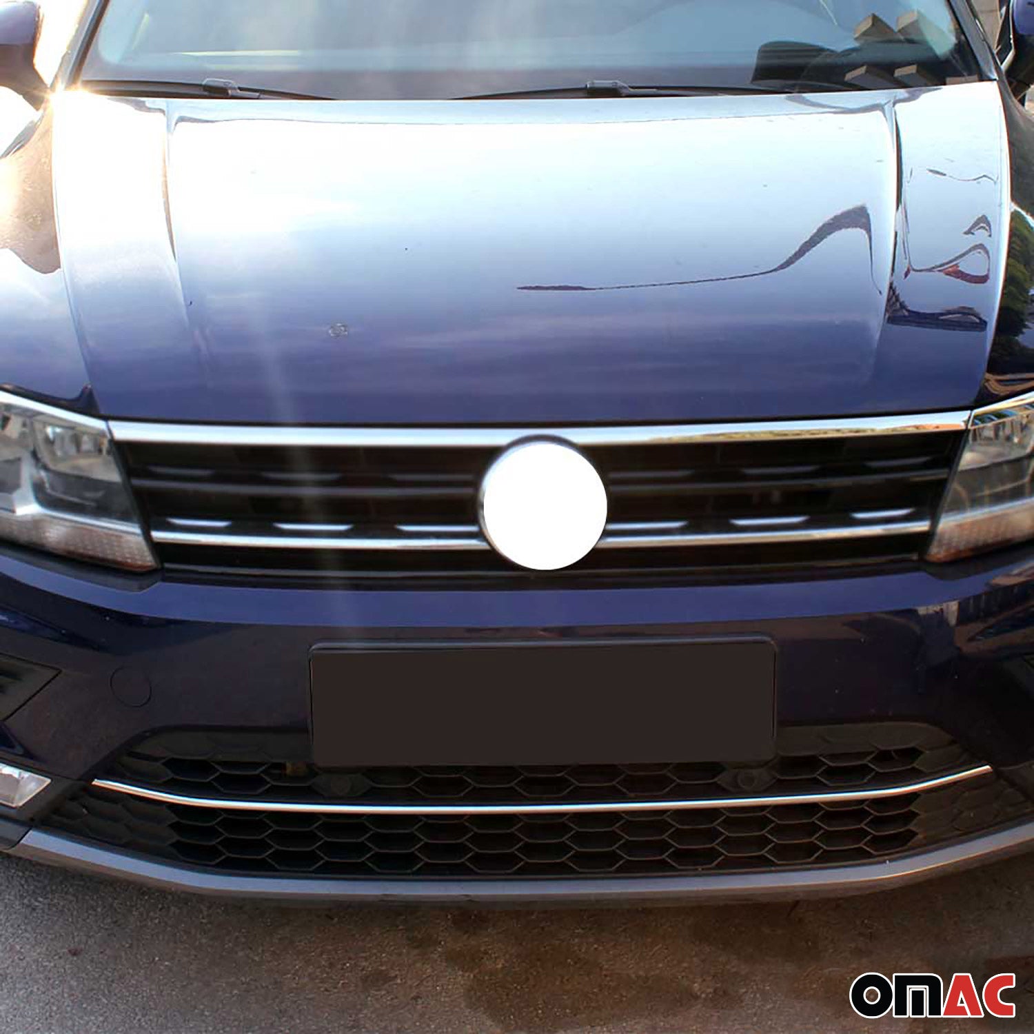 Kühlergrill Leiste Grillleisten für VW Tiguan / Allspace 2016-20 Edelstahl Chrom