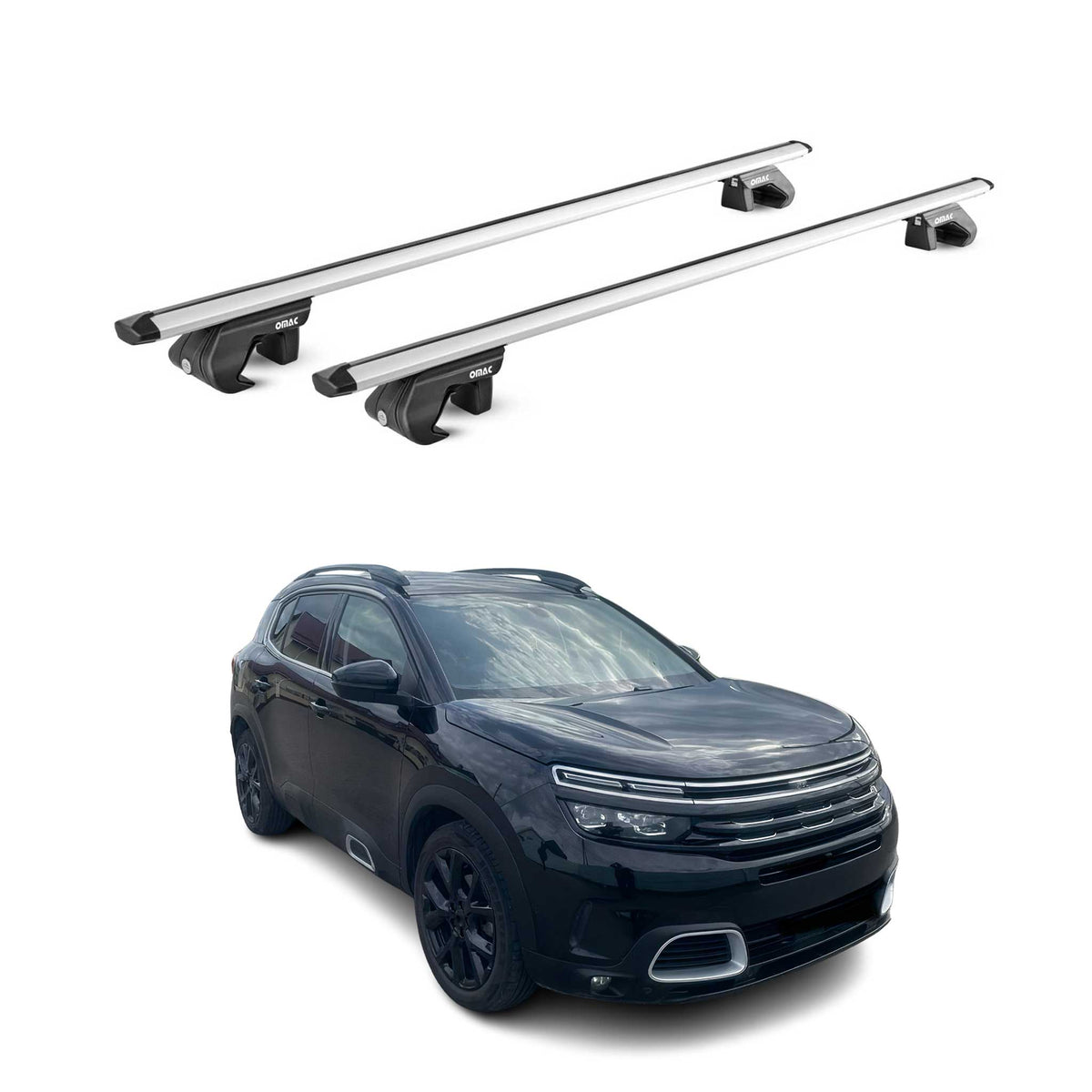 Dachträger Grundtäger für Citroen C5 Aircross 2018-2025 90kg Alu Silber 2x ABE