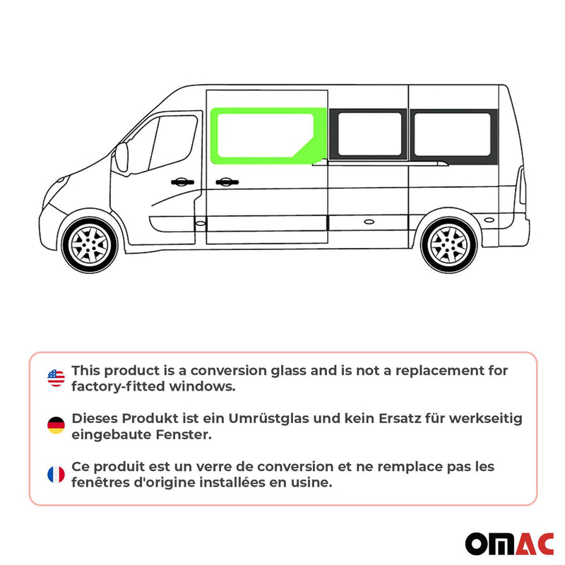 Seitenfenster Auto für Opel Movano 2010-2025 Recht Schiebetür L2 L3 L4 H2
