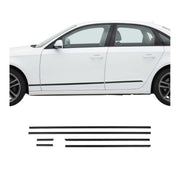 Seitentürleiste Türleisten Türschutzleiste für Audi A4 2007-2016 Alu Schwarz 6x