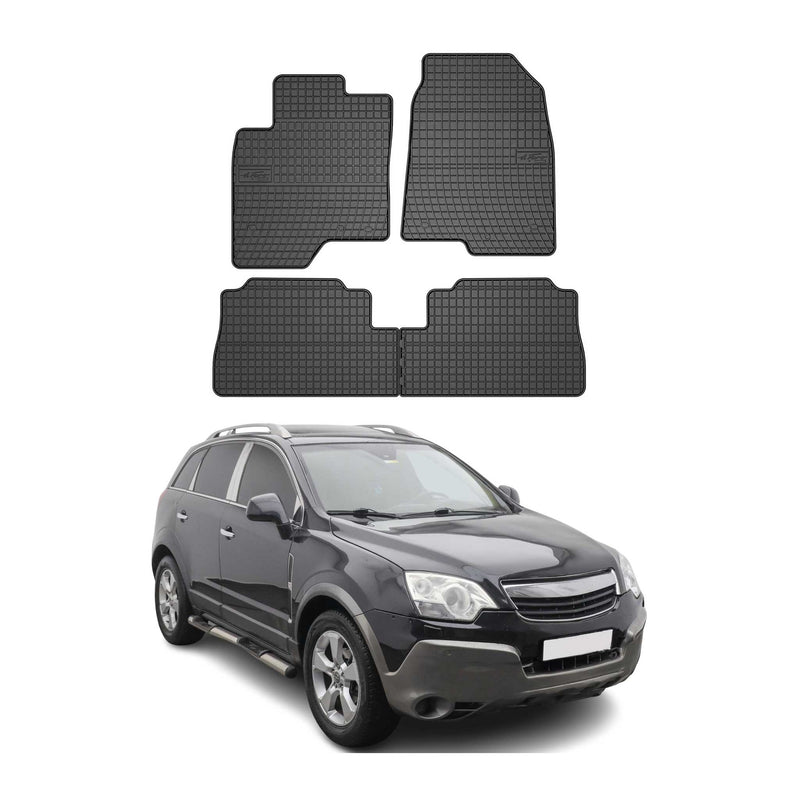 OMAC Gummi Fußmatten für Opel Antara 2006-2017 Automatten Gummi TPE Schwarz 4tlg