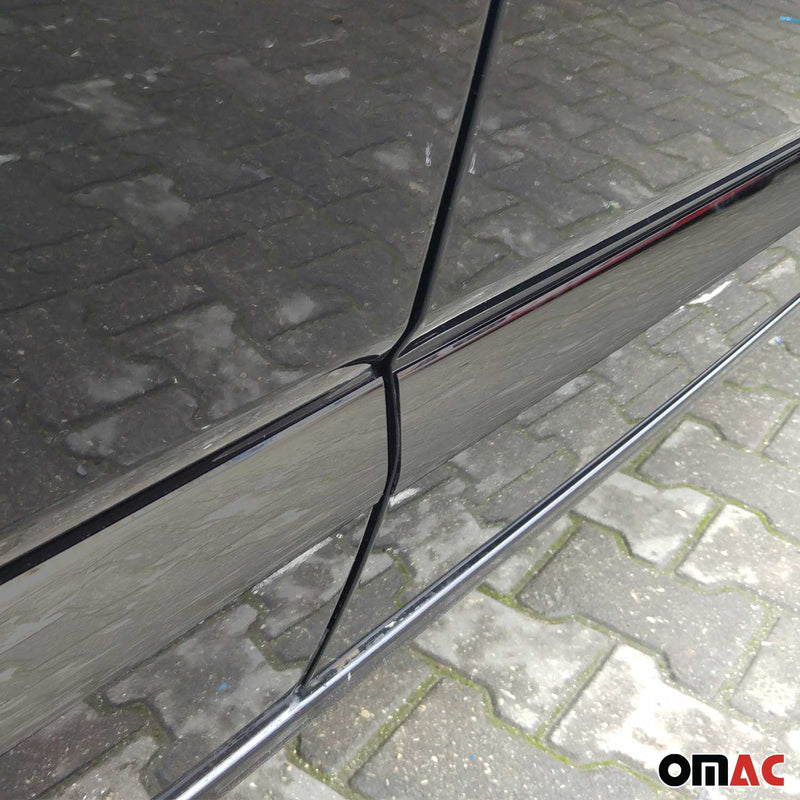 Seitentürleiste für VW T6 T6.1 alle 2015-2024 Einzelschibetür L2 Chrom Dunkel 7x